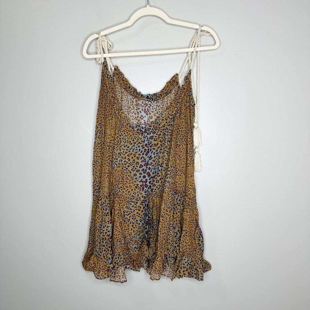 Ulla Johnson Trula Mini Swim Cover Up Ocelot Multi Leopard Print P XS - Picture 2 of 7